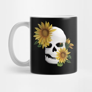Sunflower Skull Mug